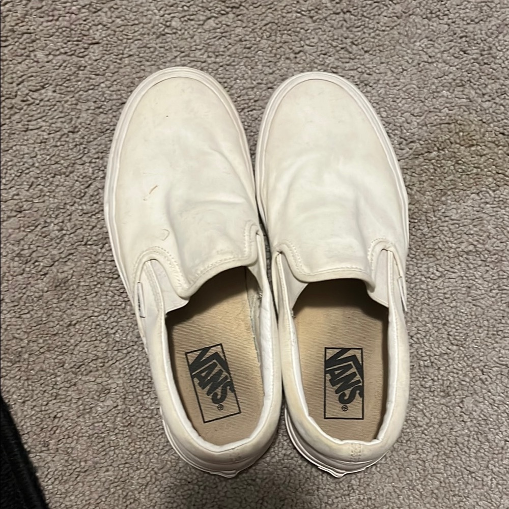 Vans Women's White Slip-On Shoes
